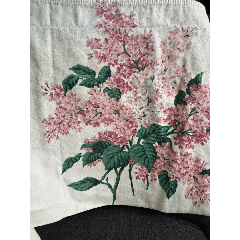 (2) Waverly F Schumacher Proust’s Pink Lilac Valances 80”W x 15”L Cotton Cottage